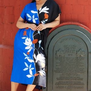 Eloquii Printed Belted Maxi Dress NWT Size 14/16